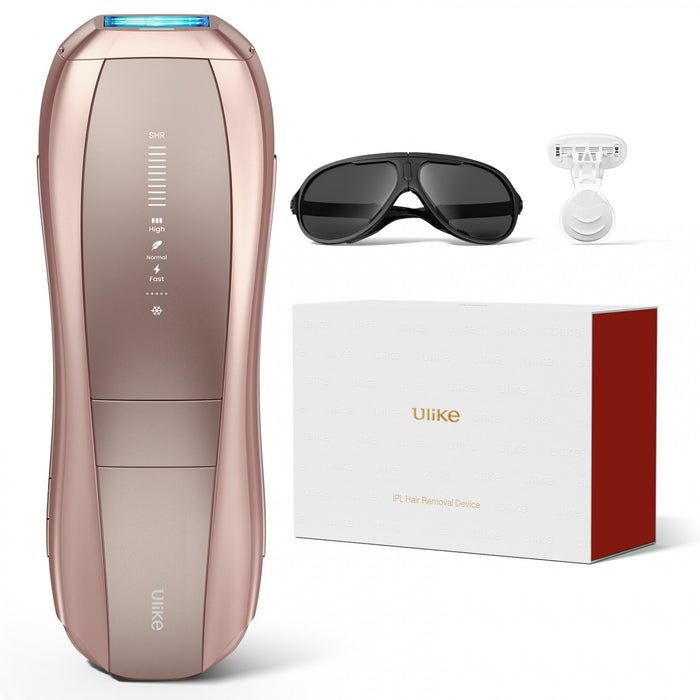 Ulike Air 10 IPL Laser Hair Removal Device - Dual Lights, SHR Mode & Ice Cooling - Pink