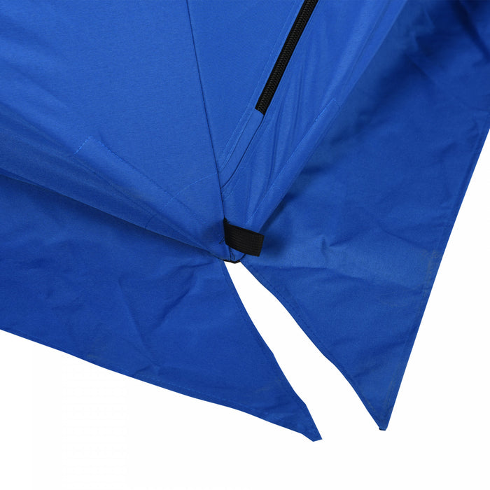 Outsunny 5-8 Person Pop-up Ice Fishing Shelter Tent, Blue