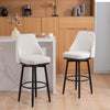 HOMCOM Bar Height Bar Stools Set of 2 360° Swivel Barstools with Steel Legs