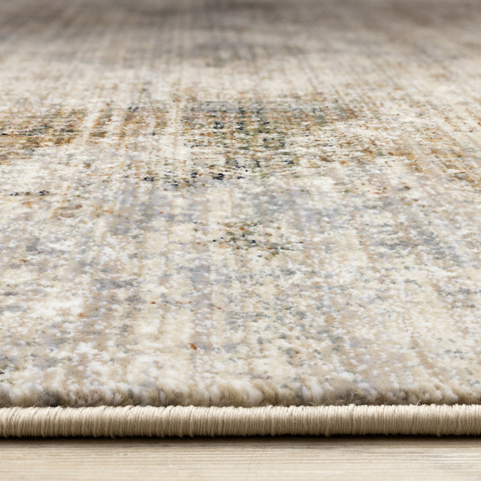 Sydney Beige Grey Cream Distressed Area Runner - 2'0\" x 7'10\"