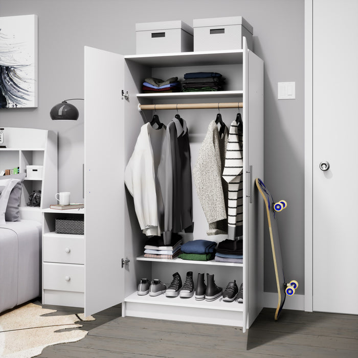 Elite 32\" Wardrobe Cabinet - White