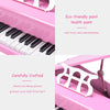 Costway Classical Kids Piano, 30-Key Mini Grand Piano with Music Stand and Bench, Wooden Musical Instrument Toy w/Lid & Music Rack, Gift for Boys Girls Ages 3+