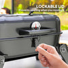 Outsunny Charcoal BBQ Grill, Foldable Barbecue Grill with Warming Rack, Adjustable Vent, Thermometer, Handles for Outdoor Cooking, Camping Picnic, Black