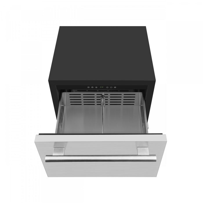 Forno Cosenza 24 Inch Built-In Indoor/Outdoor Drawer Freezer with Ice Maker, 4.69 cu.ft. - FDRBI1838-24S