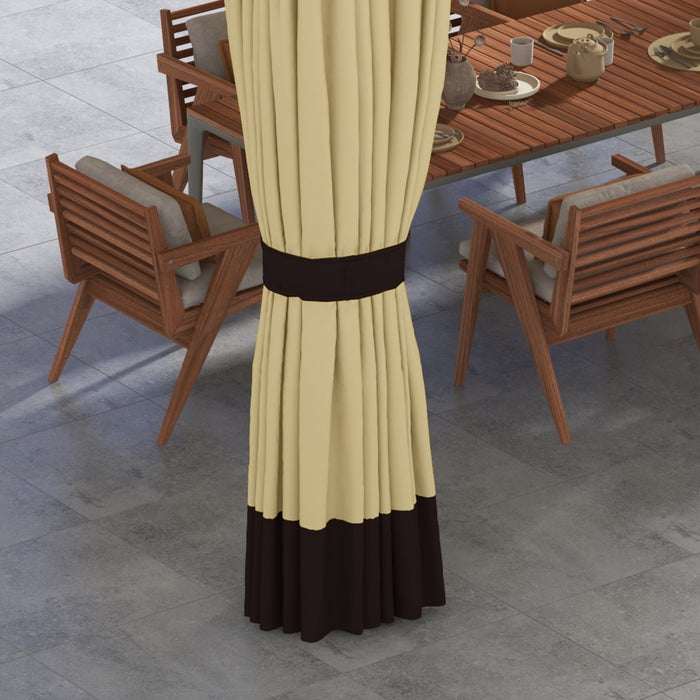 Outsunny 10' X 12' Double Roof Outdoor Gazebo With Netting & Curtains