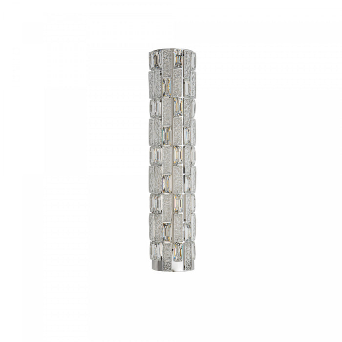 Elegance Integrated Led Wall Sconce, Chrome With Crystal Glassware