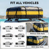 Outsunny Rooftop Cargo Carrier, 15 Cubic Feet Waterproof Soft-Shell Car Roof Storage Bag with 8 Reinforced Straps, Anti-Slip Mat, Door Hooks for All Vehicles with/without Rails
