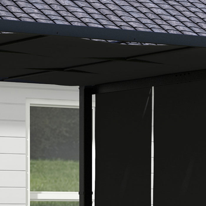 Outsunny 10' X 10' Metal Pergola With Retractable Canopy For Patio, Deck
