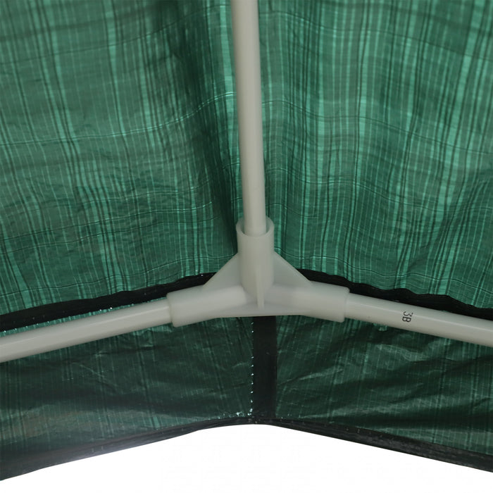 Outsunny 11x8ft Portable Party Gazebo Tent Outdoor Activity Sun Shelter Garden Carport Tent Canopy W/ Slant Leg Green