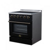 Forno Galiano 30 Inch Freestanding Electric range, 4 radiant burners, 4.32 cu.ft, Black - FFSEL6083-30BLK Electric Range | Cuisiniere electrique Galiano de 30 po, 4 foyers radiants, 4,32 pi³, noir – FFSEL6083-30BLK