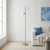 Liam Modern 2 Light Floor Lamp, Gold, 66"H | Liam Lampadaire moderne a 2 lumieres, Or, 66 po H