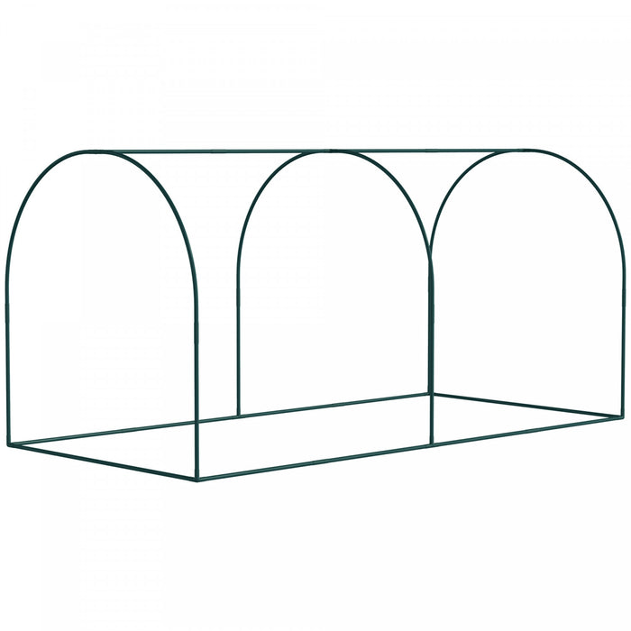 Outsunny 8 X 3ft Crop Cage With Two Zippered Doors Dark Green