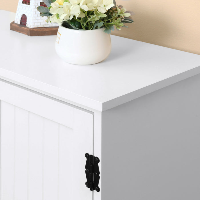 HOMCOM 48\" Kitchen Pantry, Kitchen Storage Cabinet with Shelves, White