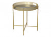 End Table With Mirror - Gold Round Shape Top 
