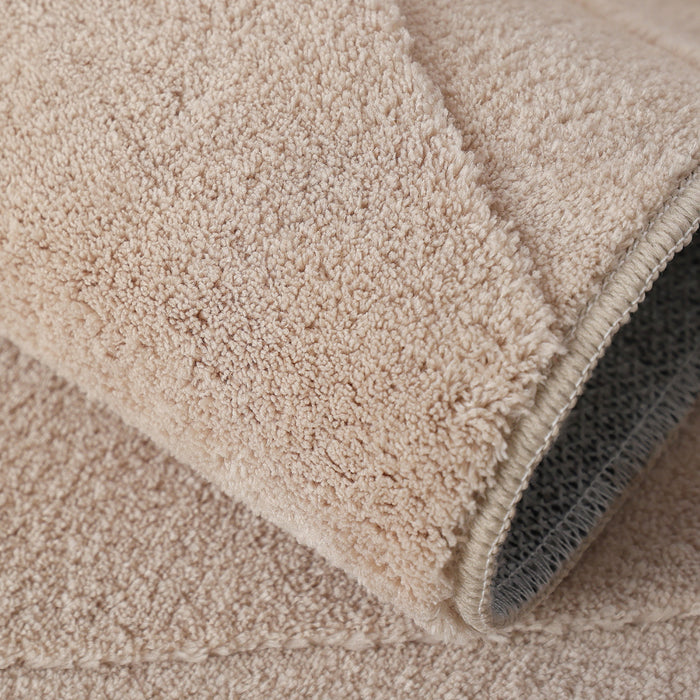 Pearl Hills Beige Washable Shag Area Rug 5'x7' Indoor Area Rug