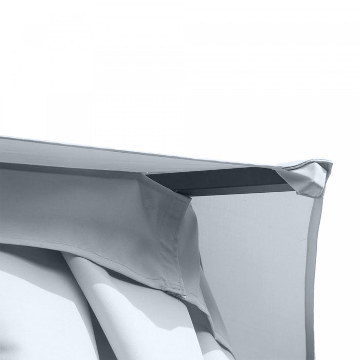 Outsunny 13ft Hexagon Gazebo Outdoor Canopy Shelter With Netting And Shaded Curtains Grey