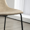 HOMCOM Bar Stools Set of 2, Counter Height Barstools with Back, Beige