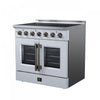 Galiano 36 Inch French Door Electric Range, 5 radiant burners, 5.36 cu.ft., White - FFSEL6917-36WHT | Cuisiniere electrique Galiano de 36 po a portes francaises, 5 foyers, 5,36 pi³, blanc – FFSEL6917-36WHT