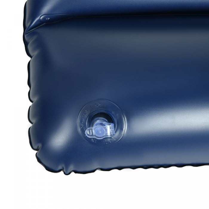 Outsunny Queen Air Mattress With 2 Pillows, Inflatable Double Air Bed, Blue
