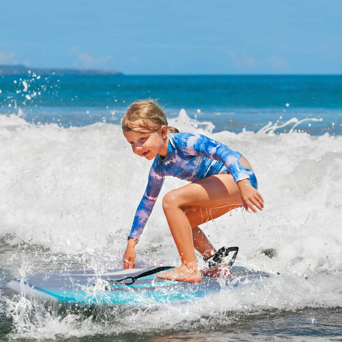 Costway 33\" Lightweight Body Board With Eps Core Xpe Deck Hdpe Bottom Crescent Tail Blue