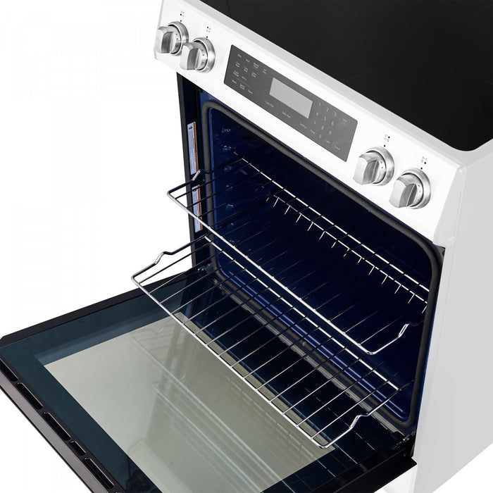 Forno Donatello Espresso 30\" Induction Range, White - FFSIN0905-30WHT