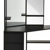 HOMCOM Corner Vanity Table, Makeup Desk with 3-piece Mirror and 5 Drawers