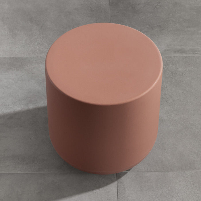 Dalya Round Patio Chairside Table - Burnt Orange
