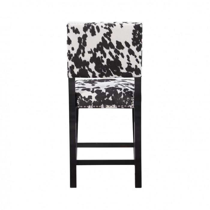 Corey Udder Madness Fabric Counter-Height Stool - Black