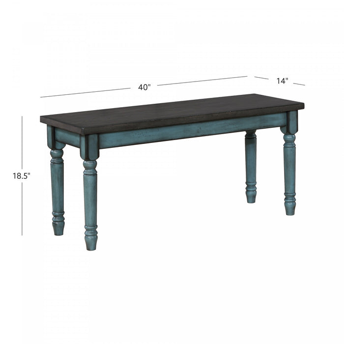 Willow Dining Bench - Teal