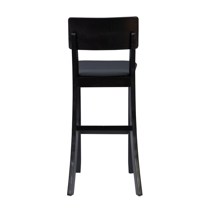 Torino Faux Leather Contemporary Barstool - Black