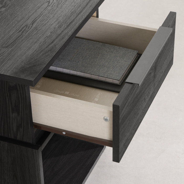 Hourra 1-Drawer Nightstand - Grey Oak