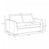 Cleo Contemporary Upholstered Loveseat in Cream | Canape deux places contemporain Cleo en tissu creme