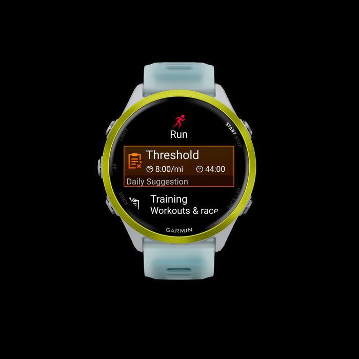 Garmin Forerunner 570 Smartwatch 47mm, Amoled, Amp Yellow Aluminum, Whitestone/turquoise, Gps Running Tracker, 11-day Battery