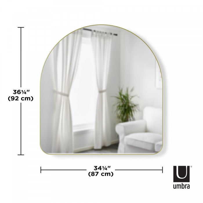 Umbra Arched 34\" x 36\" Mirror - Brass