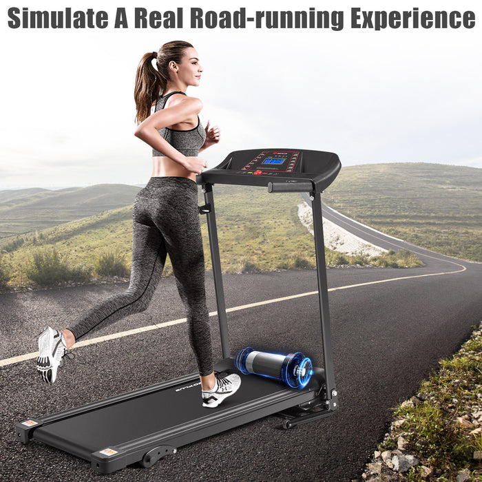 Goplus 1.0hp Folding Treadmill Electric Support Motorized Power Running Machine Trainer
