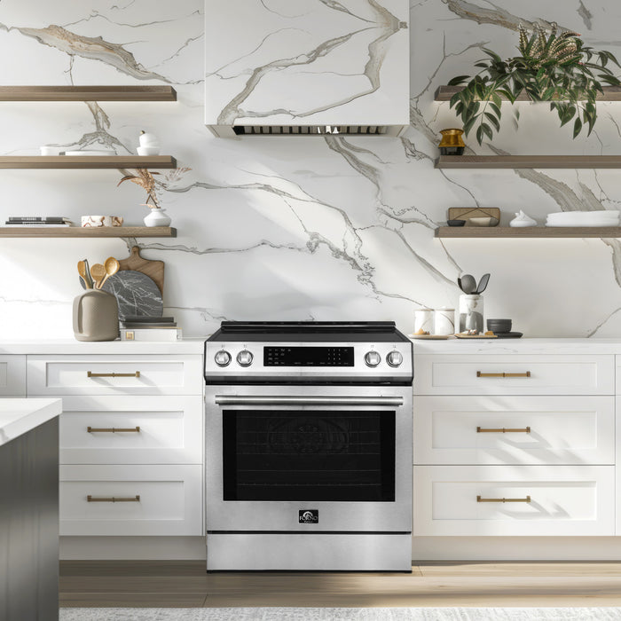 Forno Donatello Espresso 30\" Induction Range, Stainless Steel - FFSIN0905-30
