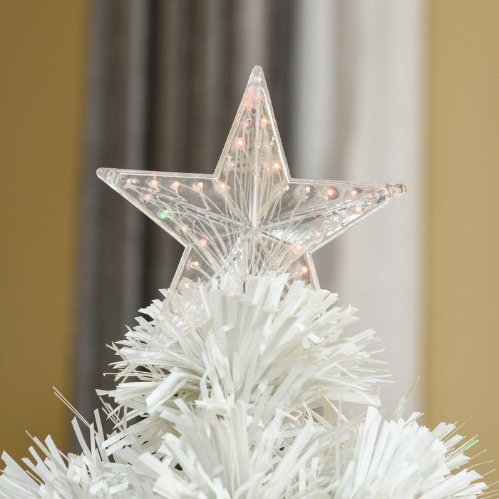 Homcom 2.5ft Prelit Artificial Tabletop Christmas Tree With Fiber Optics And 85 Tips