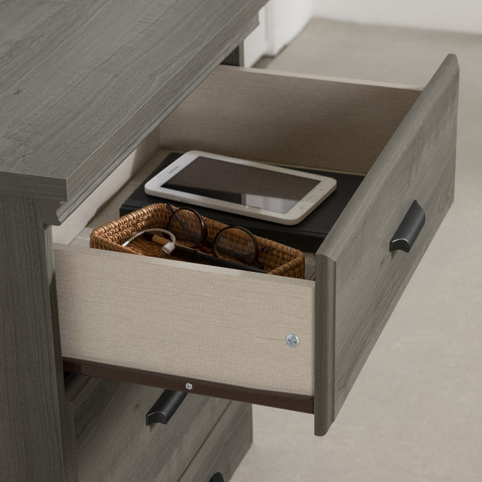 Versa 2-drawer Nightstand - End Table With Storage - Gray Maple