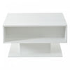 Ethan Coffee Table with Lift-Top and LED Lights,White | Ethan table basse relevable avec eclairage LED, blanc