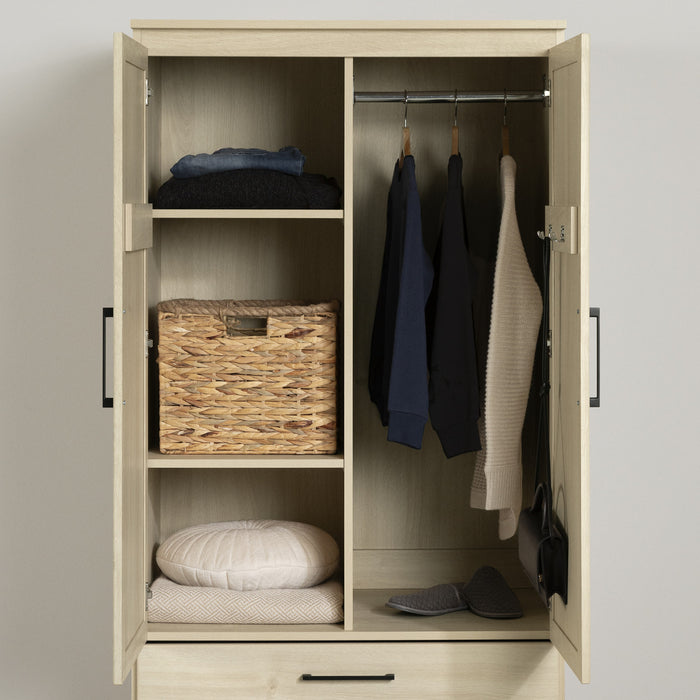 Acapella Wardrobe Armoire - Bleached Oak 