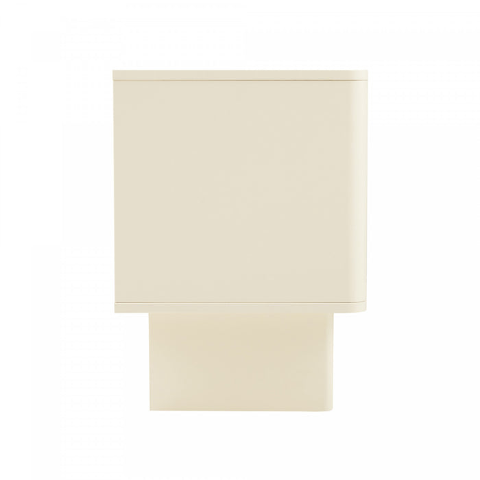 Ella Modern 20\" Nightstand in Cream (1-Drawer) - Set of 2