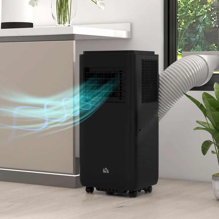 HOMCOM 8,000 BTU Portable Air Conditioner for 345 sqft room, Timer, Black