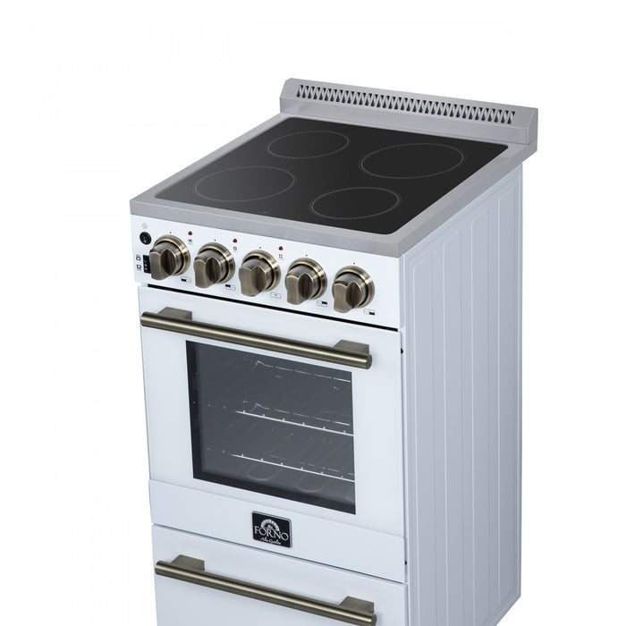 Forno Pallermo 20 Inch Electric Range in White, 2.05 cu.ft. - FFSEL6051-20WHT