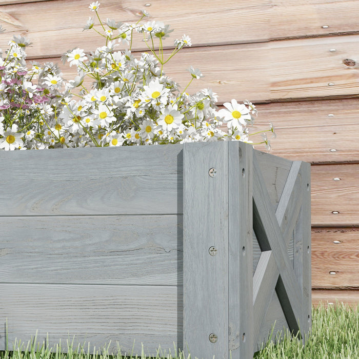 Outsunny 3.3 X 1.2 X 1.2 Ft Garden Raised Bed Planter Grow Containers