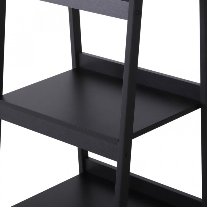 HOMCOM Set of 2, 4 Tier Ladder Shelf Bookcase, Multifunctional Display Rack