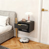 HOMCOM Floating Nightstands Set of 2, Bedside Tables with Fluted Drawer