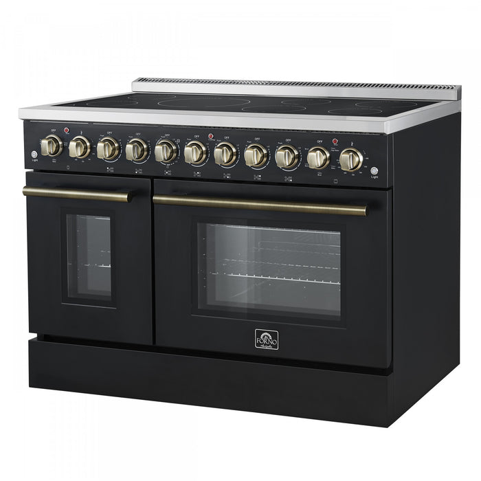 Forno Paolo 48 Inch Freestanding Electric Range in Black, 6.7 cu.ft - FFSEL6011-48BLK