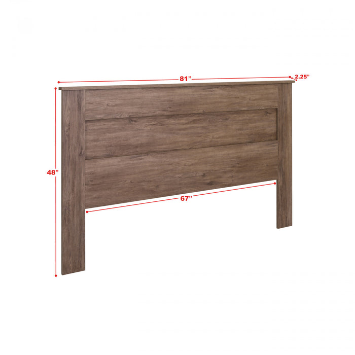 King Flat Panel Headboard - Drifted Grey