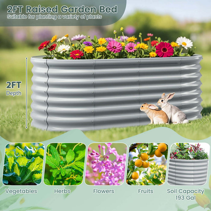 Costway Raised Garden Bed Kit Planter Raised Garden Boxes Outdoor 65\" X 32\" X 24\"
