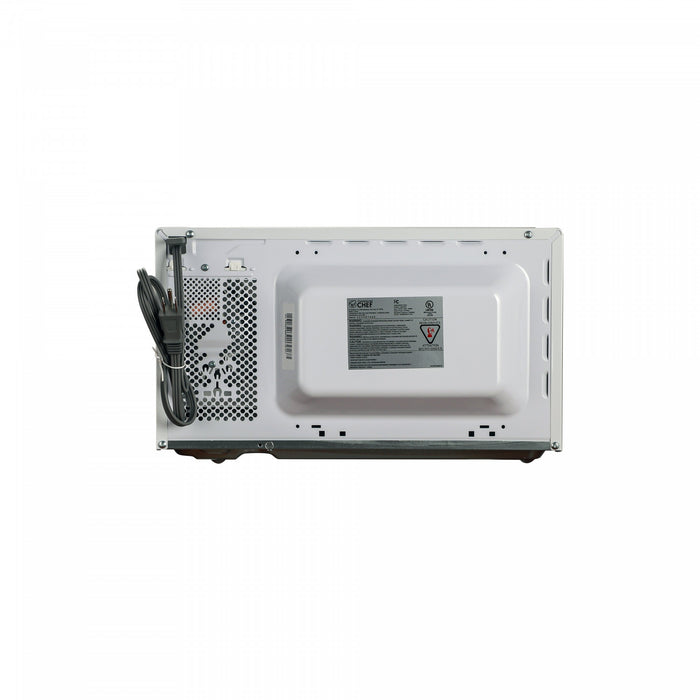 CHM Series Commercial Chef 0.7 Cu. Ft. Countertop Microwave Oven, CHM7MW, White Countertop Microwave Less 1cuft